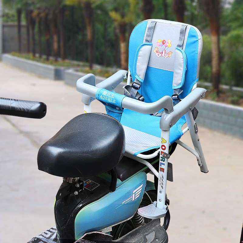 电动车儿童座椅椅宝宝折叠后座椅子后置雨棚扶手儿童座椅