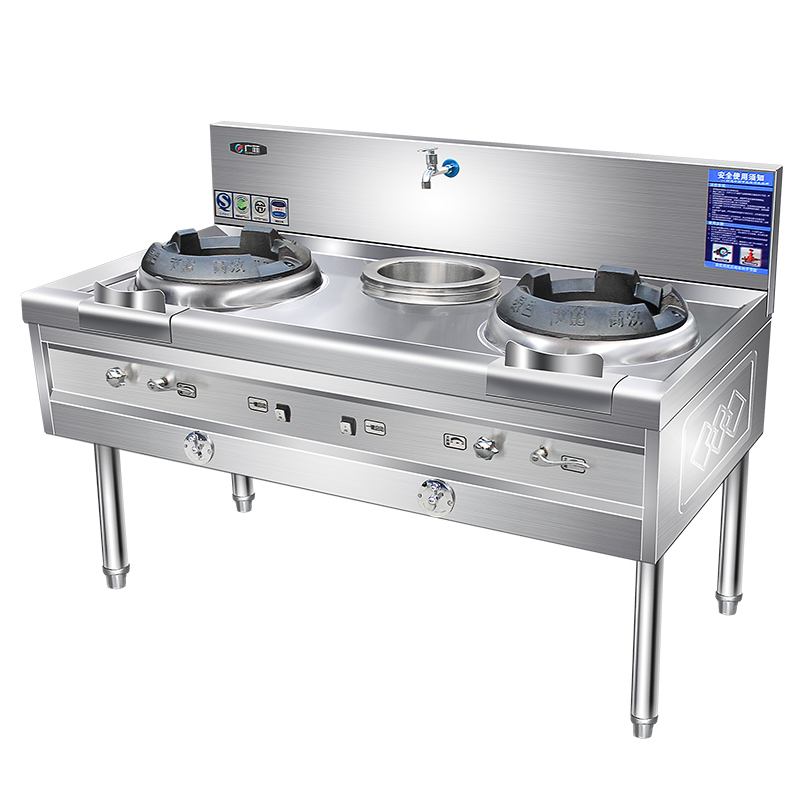 燃气双灶煤气猛火灶商用单灶厨房液化气灶饭店不锈钢节能灶台