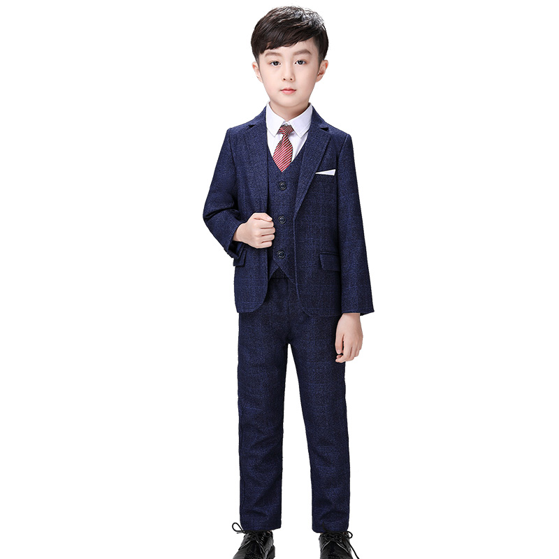 小西礼服宝宝西装男童三件件套西服男孩子2020西服