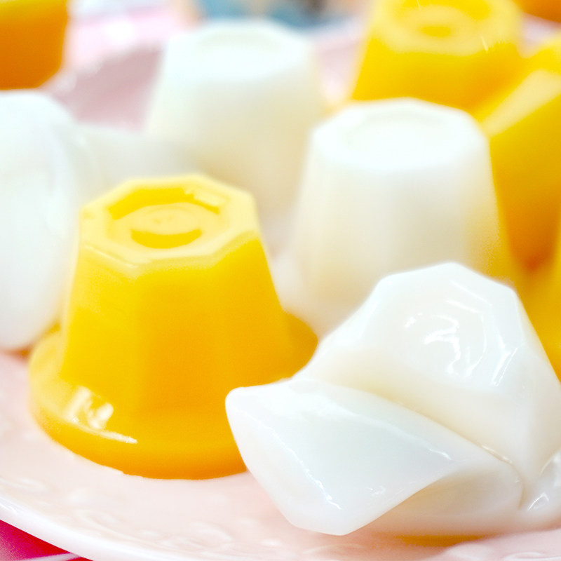 糖田米田杯型凝胶鸡蛋布丁果冻牛奶味芒果味办公休闲儿童健康零食