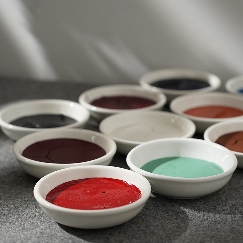 颜料国画张小凤中国画文房四宝矿物质固体工具笔勾染工国画颜料