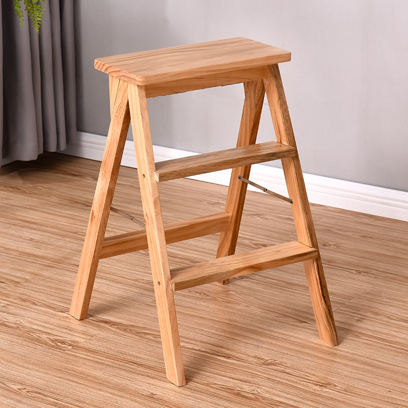 实木厨房凳子高凳子餐桌多功能板凳现代折叠简约折叠凳