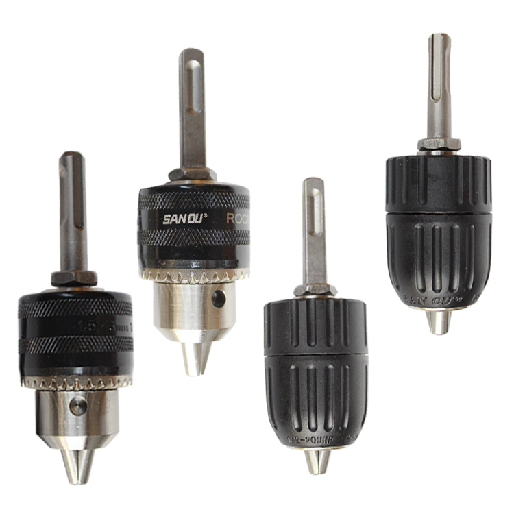 万用手电转钻自锁紧电钻夹头铁夹头多功能手紧冲击钻转换夹头圆头