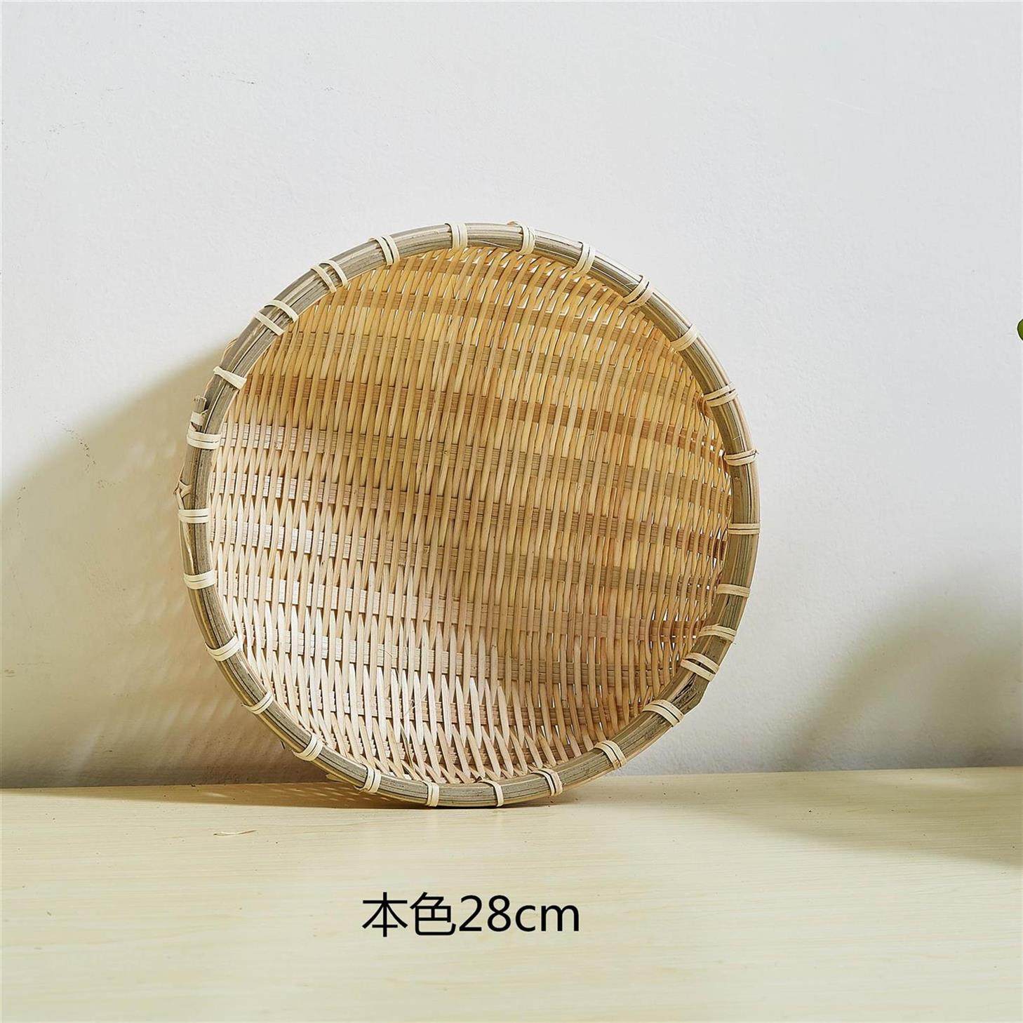 厨房萝卜干的工具竹筐竹编家用大号圆形餐具竹编