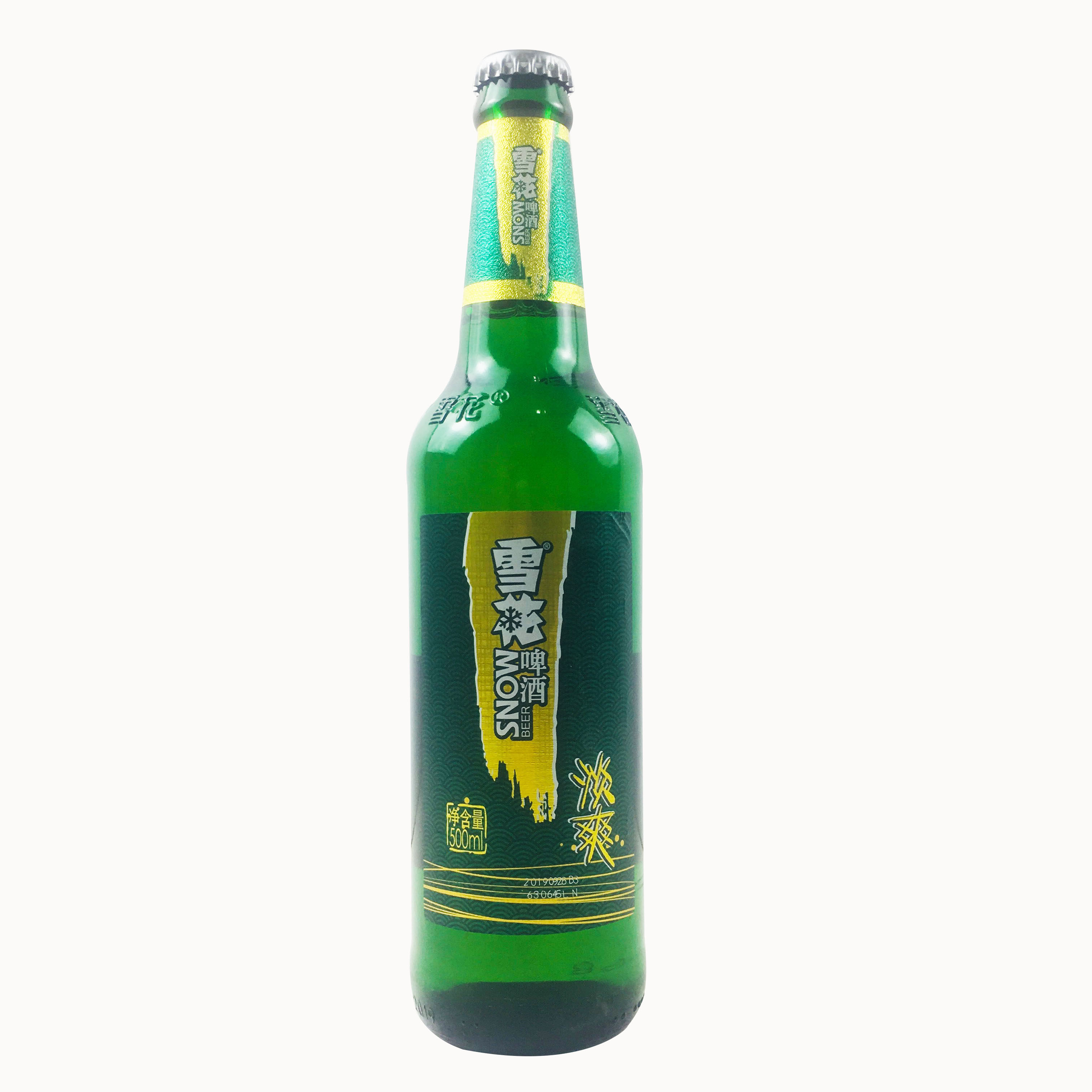 沈阳特产经典snow雪花啤酒淡爽500ml12瓶大瓶啤酒