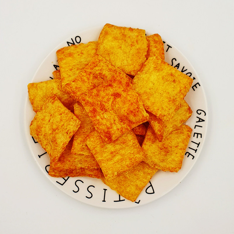 豪一一地锅脆片400gx2牛排味香辣味特产薄脆锅巴膨化食品