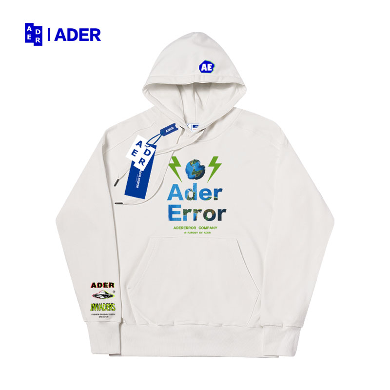 adererror卫衣女环保地球潮牌旗舰店纯色连帽春季卫衣