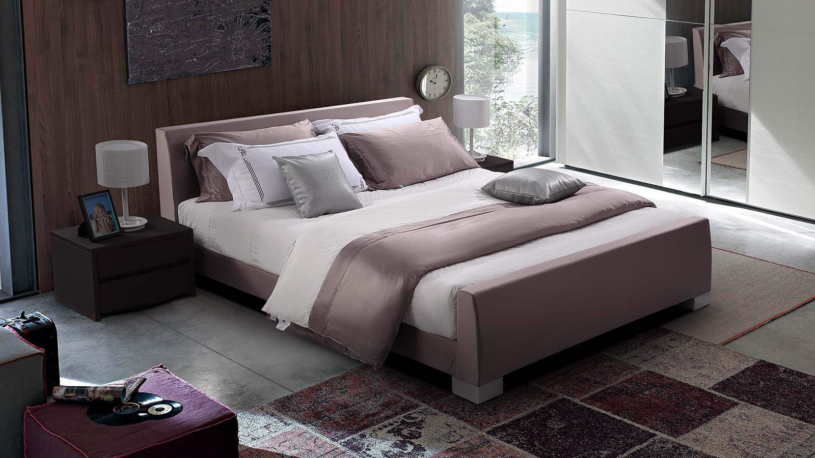 cbd布艺家具奢爱黑金软床hg18918米实木双人床布艺床