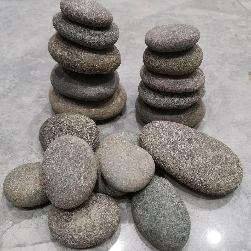 石头打水水漂专用灰色鹅卵石鱼缸造景园艺铺路戏水玩具