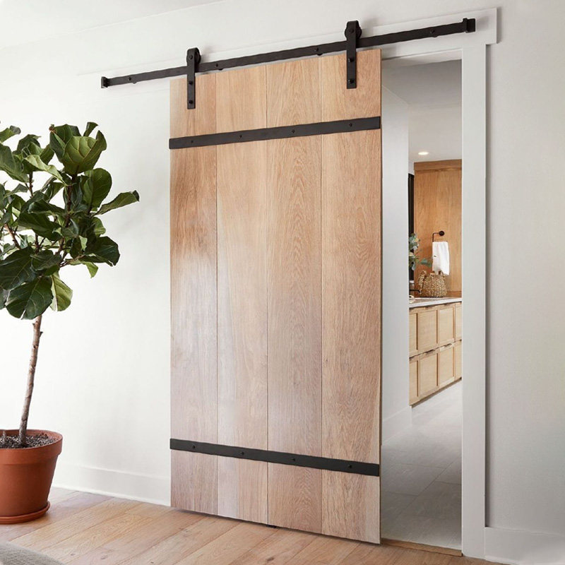 谷仓门北欧吊柜实木现代简约厨房房门推拉卫生间玻璃门厨房门