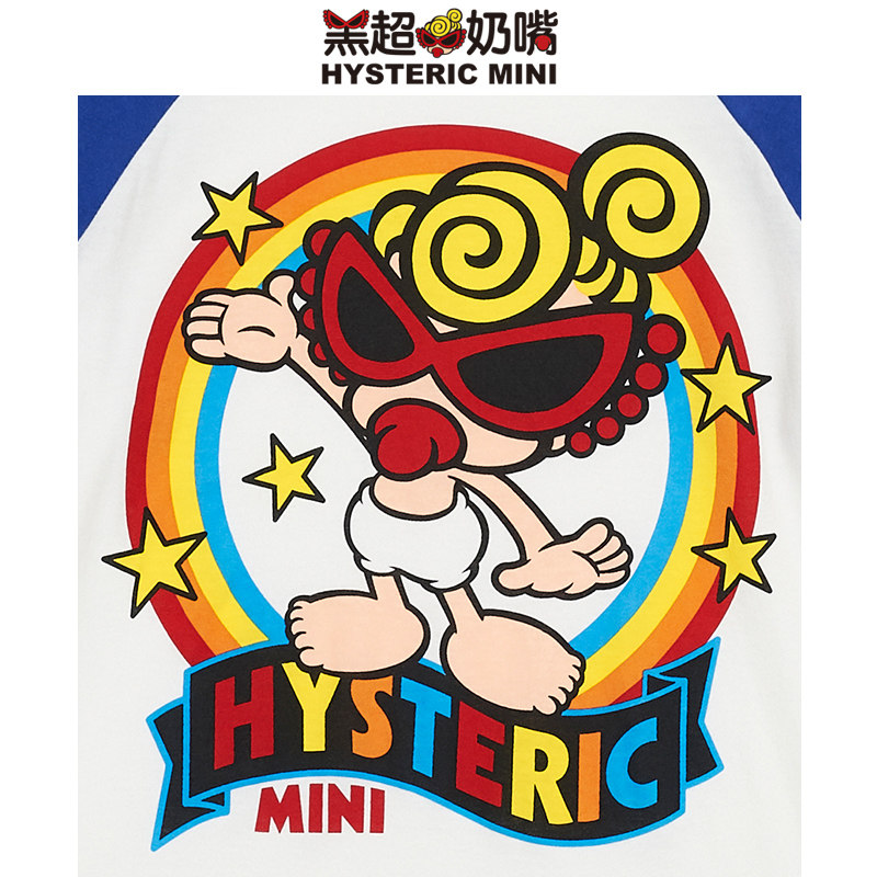 黑超奶嘴短袖儿童纯棉透气hystericmini日本官方正品夏款t恤