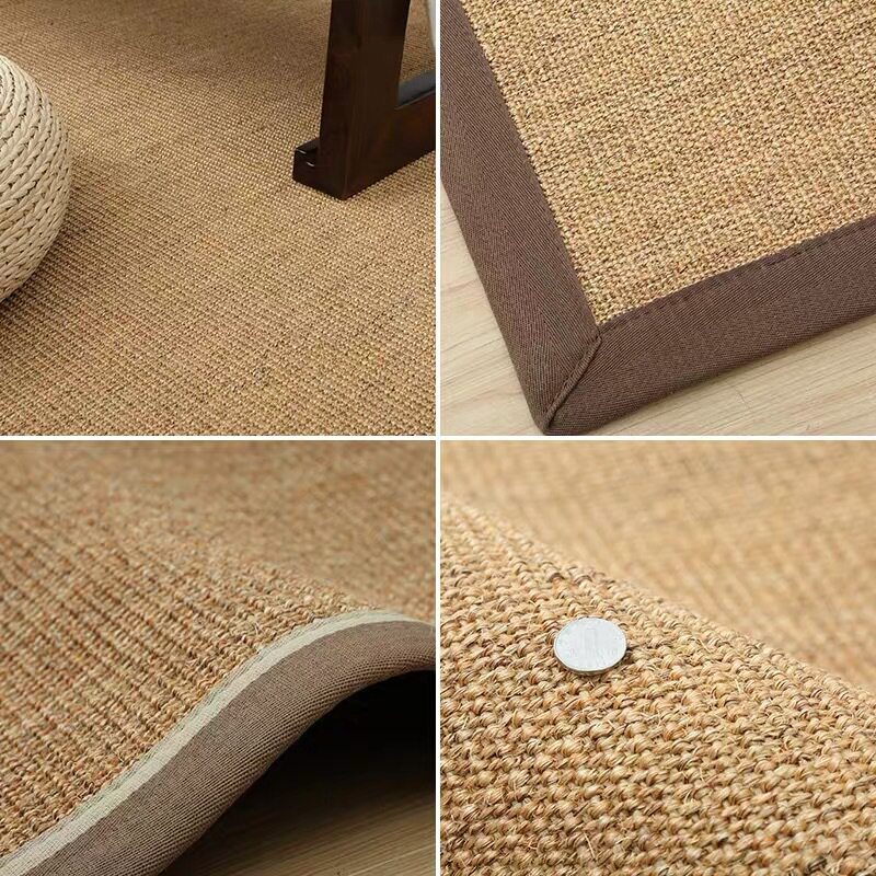 棉麻地毯北欧欧可机客厅轻奢茶几高级沙发编织地毯