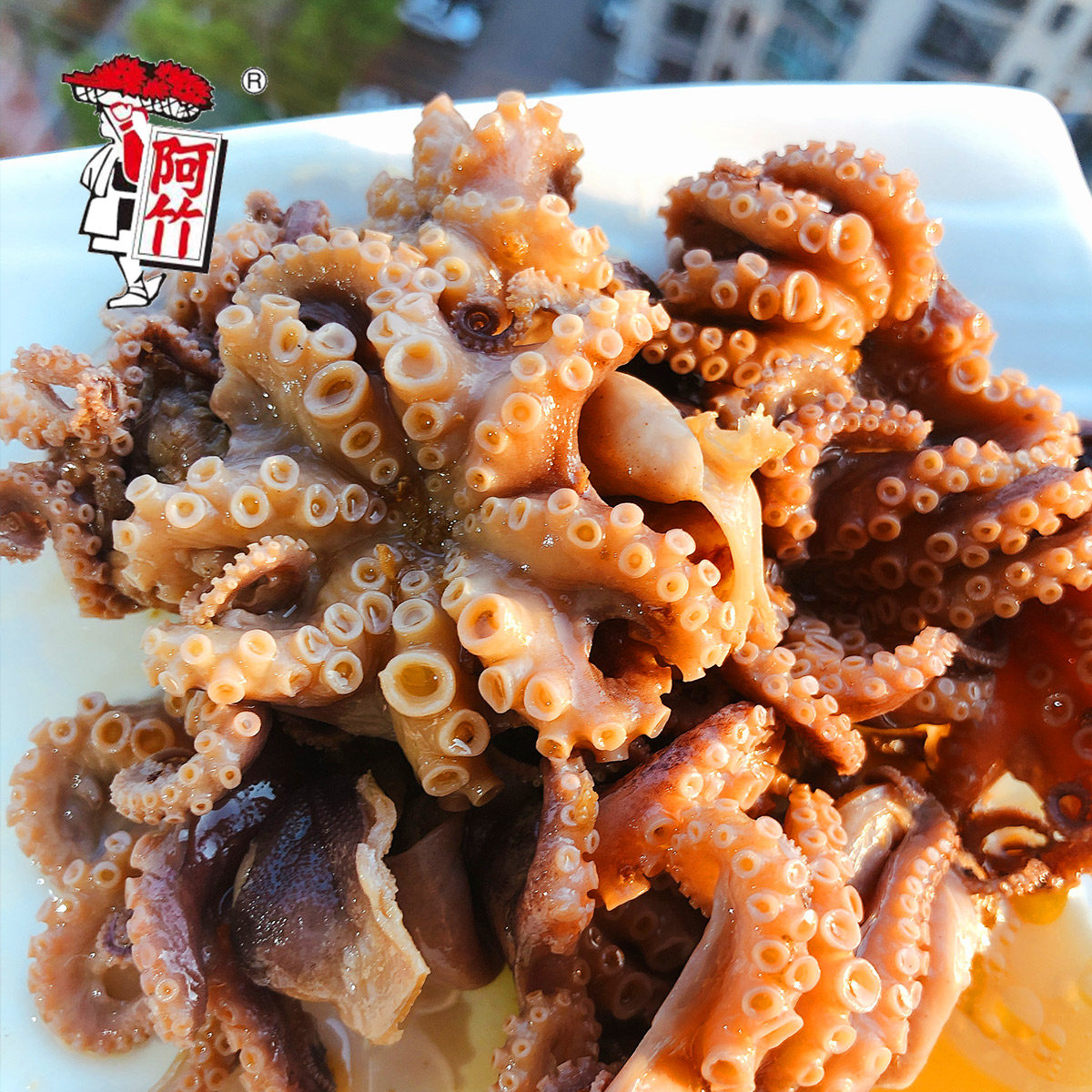 八爪鱼大爆头即食酱香小海海鲜捞汁罐头鱿鱼罐装冷冻章鱼