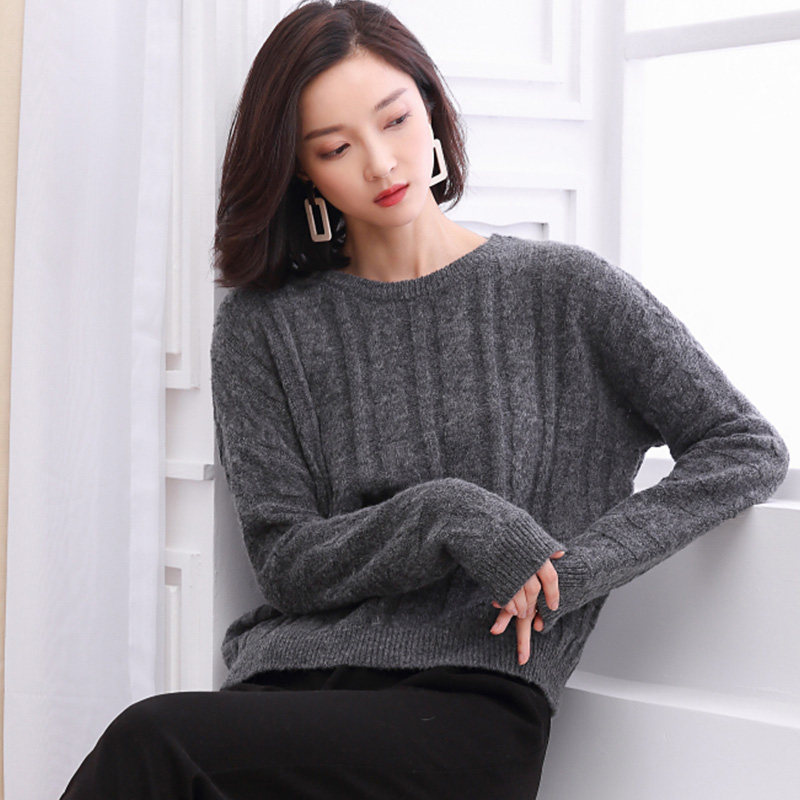 高腰毛衣女士短款时尚宽松外穿2020秋冬季新款毛衣