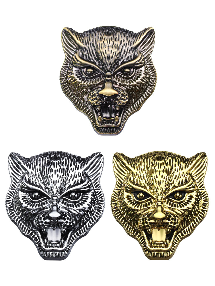 3d立体改装金属捷豹豹头图腾车标车贴越野车汽车装饰贴