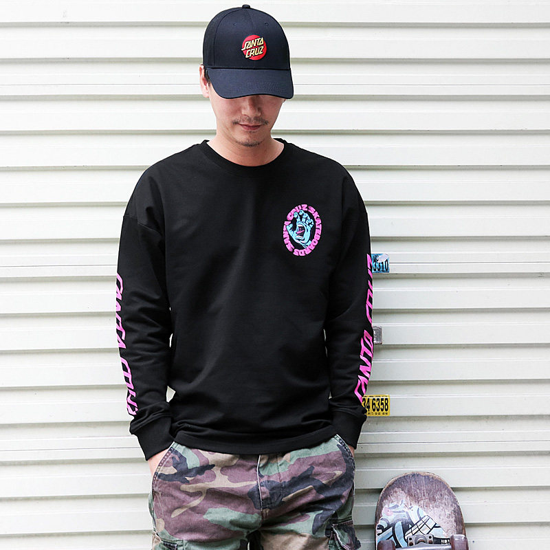 新疆长绒重磅嘻哈街头潮牌滑板鬼手圆领宽松卫衣