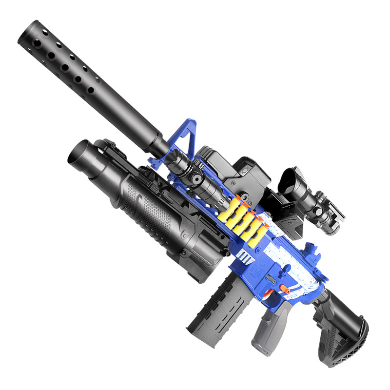 儿童m416电动连发玩具枪突击软弹枪仿真吃鸡全套装备男孩子狙击抢