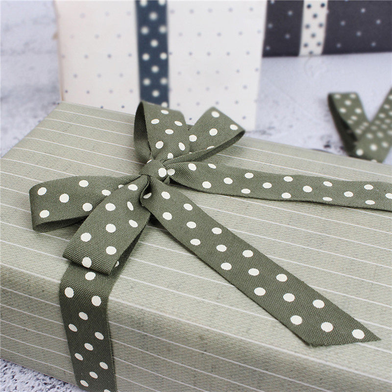波点复古丝带绸带礼物盒包装饰带圆点彩带发带绑带手工diy材料