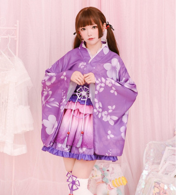 lovelive夏祭浴衣 觉醒真姬海未果果和服 改良和服极乐净土宅新款