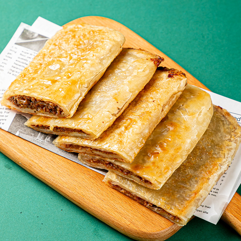 小馋童牛牛排馅饼整箱60袋椒味酒店饭店早餐煎饼