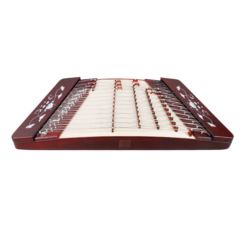 乐海扬琴色木红色月下荷塘杨琴乐器初学入门扬琴