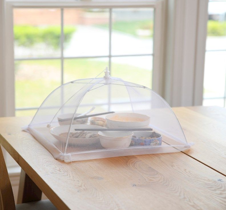 防蝇罩菜折叠纱网圆形透明长方形餐桌剩菜遮蝇餐桌罩