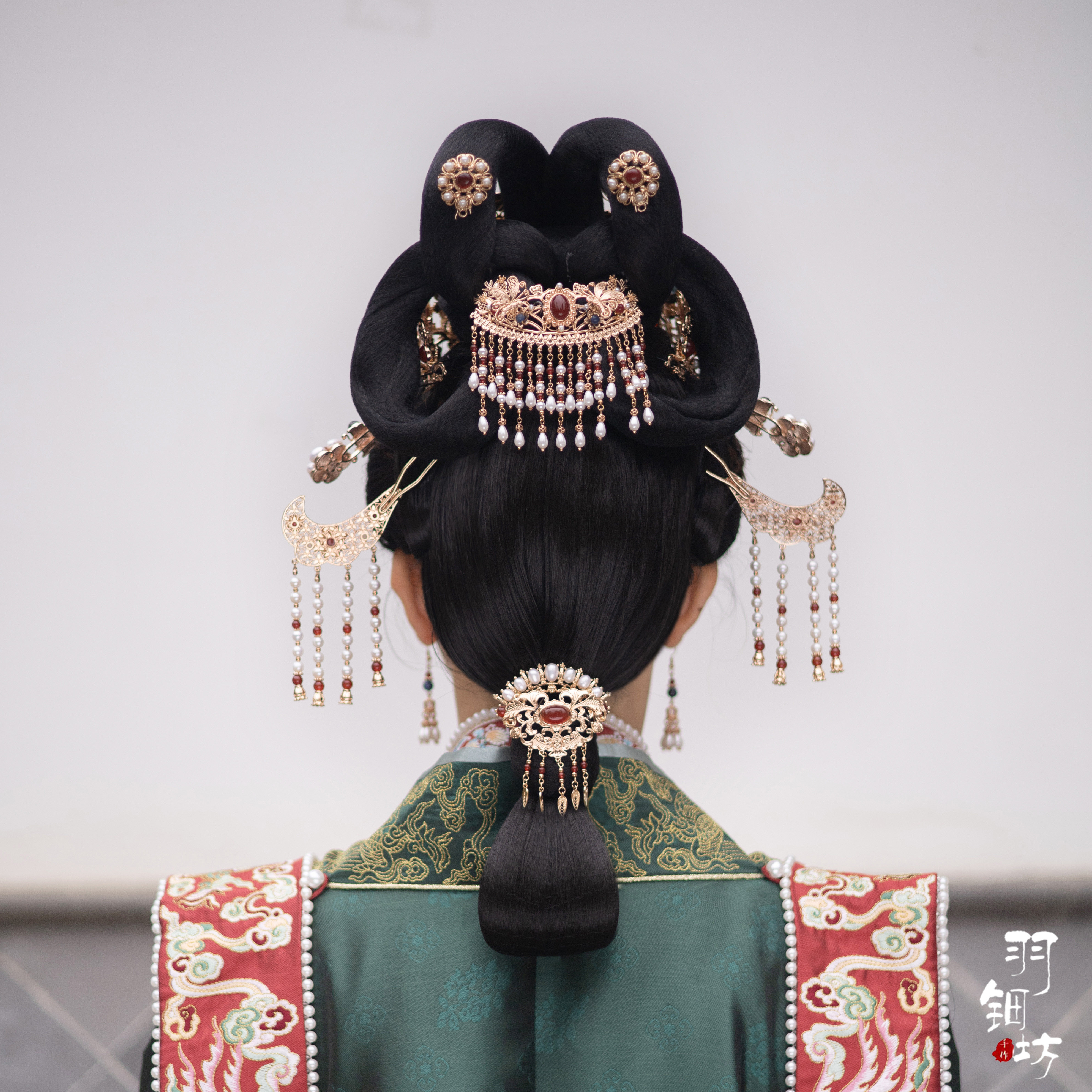 古风制宋压明流苏玛瑙珍珠头饰徽音古装汉服发饰
