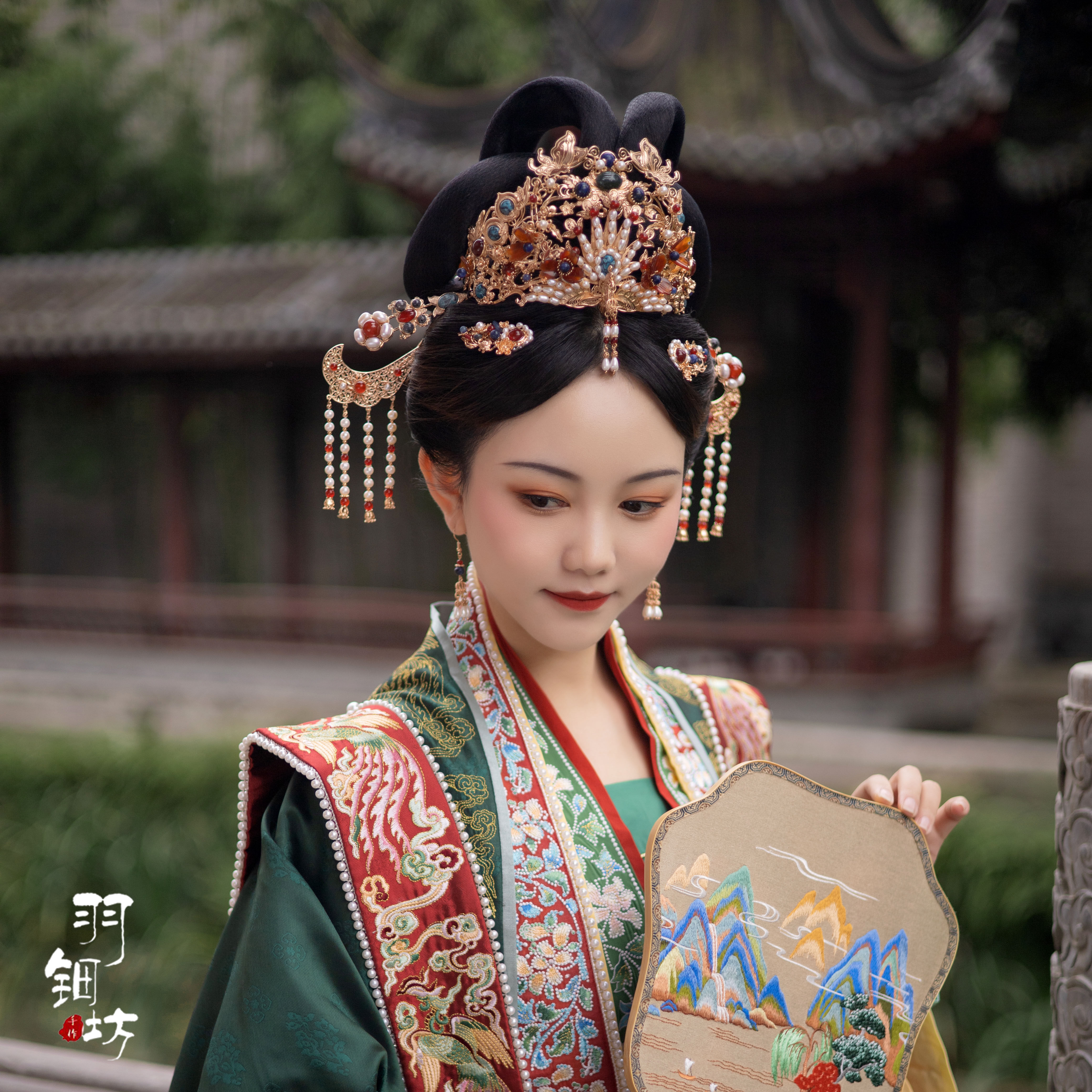 琼华羽钿原创设计古装汉服头饰明制宋制珍珠发饰