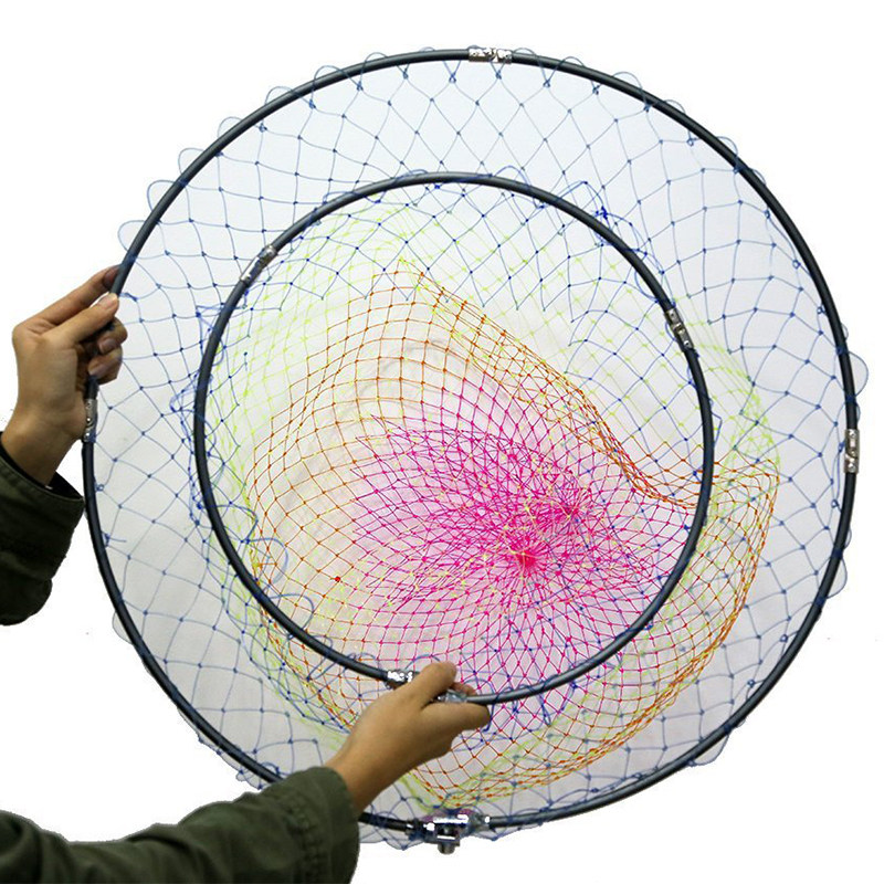 钓鱼抄网头超轻铝合金纳米网兜竞技抄网头大力马彩网加厚胶网