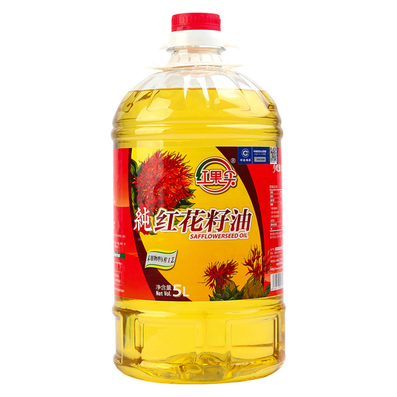 红花籽油新疆红果实纯红花籽油5l物理压榨一级绿色食品植物食用油-mc
