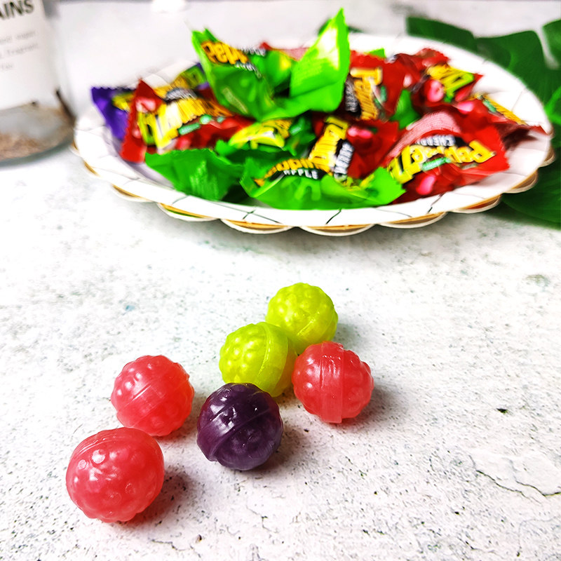 乌克兰进口如胜什锦水果果酱夹心心酸爆硬喜糖传统糖果