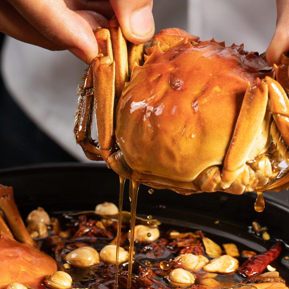 新孟河六月黄花雕熟醉蟹即食4只装