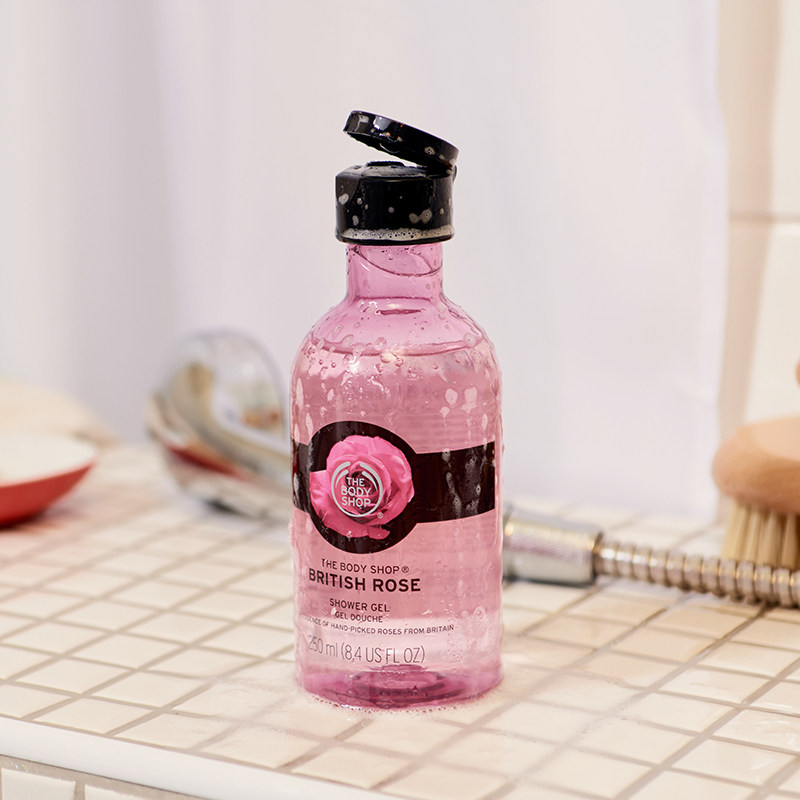 thebodyshop美体小铺英伦玫瑰沐浴露250ml洁净沐浴露