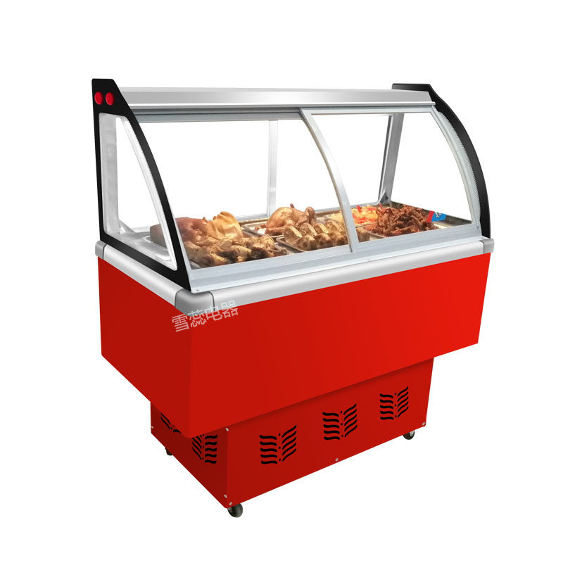 雪蕊双展示柜冷藏保鲜凉菜卤菜鸭脖熟食玻璃商用展示柜