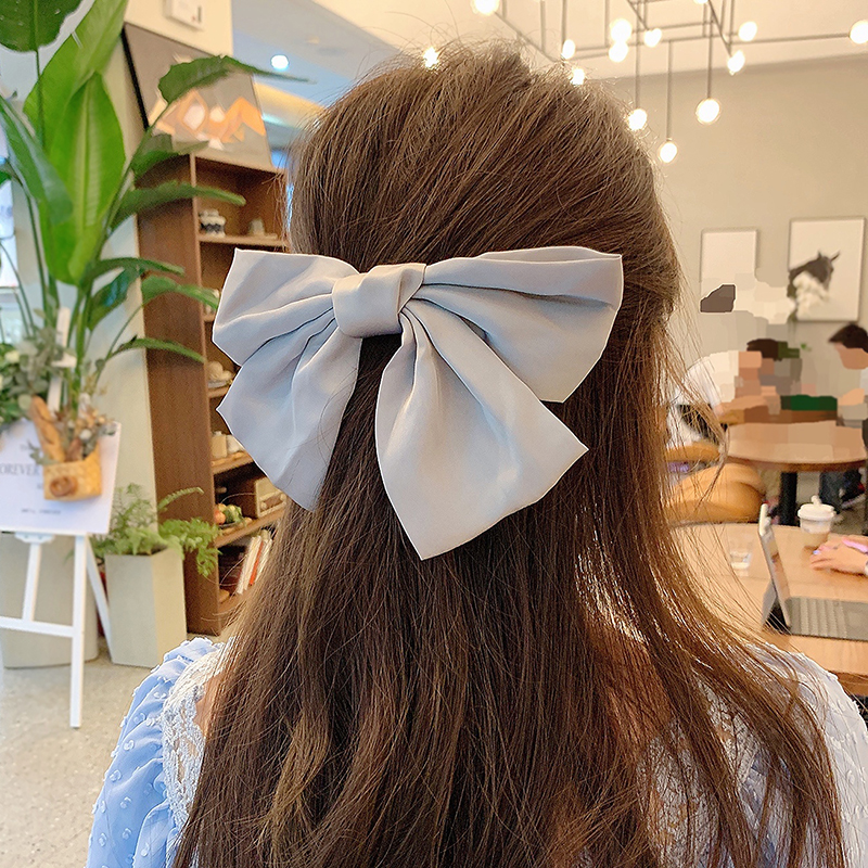 周扬青大蝴蝶结发夹后脑勺边夹少女蝴蝶发卡头饰网红发饰顶夹发圈
