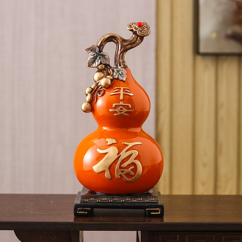 平安玄关乔迁摆设工艺品高档装饰电视柜客厅葫芦桌面摆件