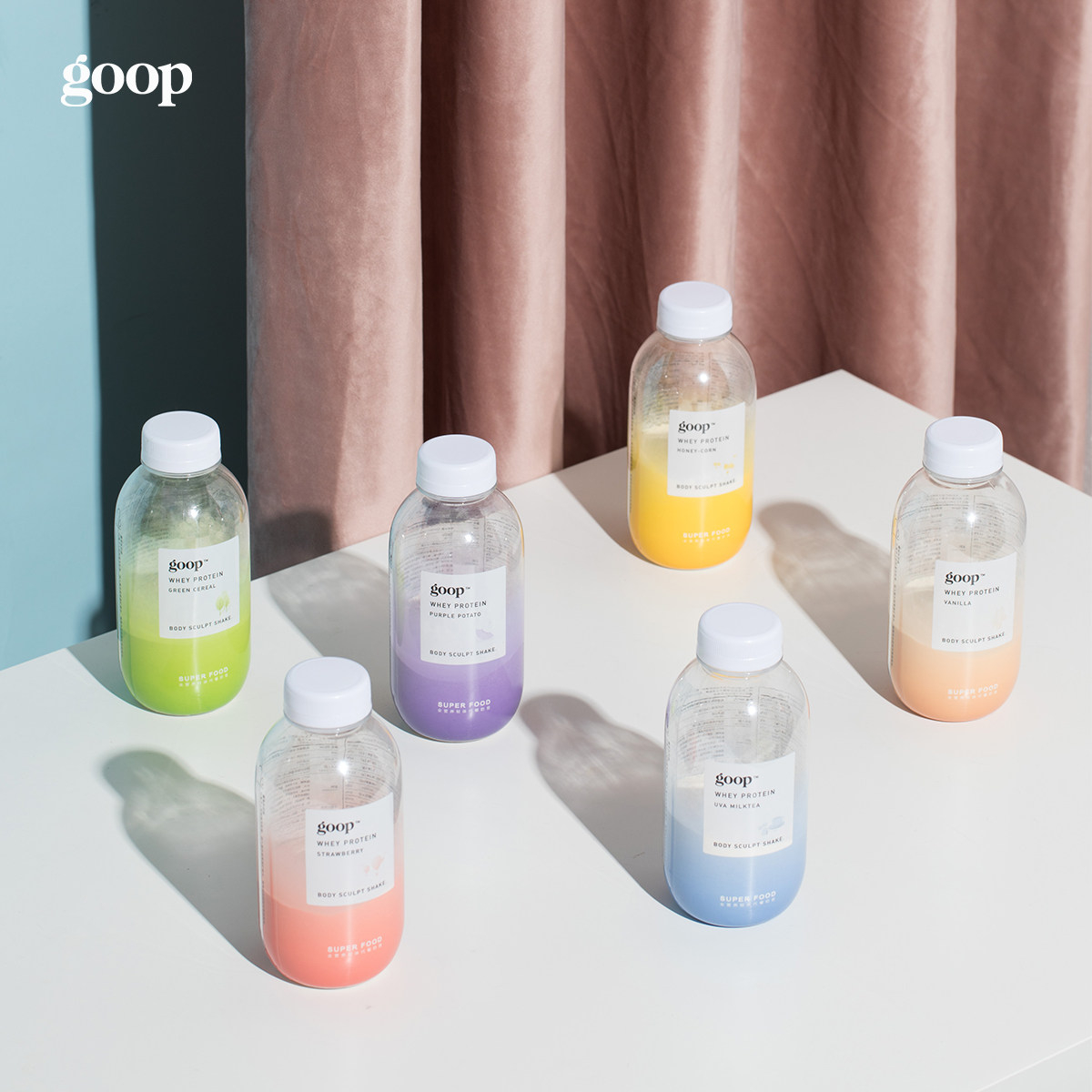 goop健身运动代餐奶昔 女士塑形乳清蛋白低卡饱腹代餐