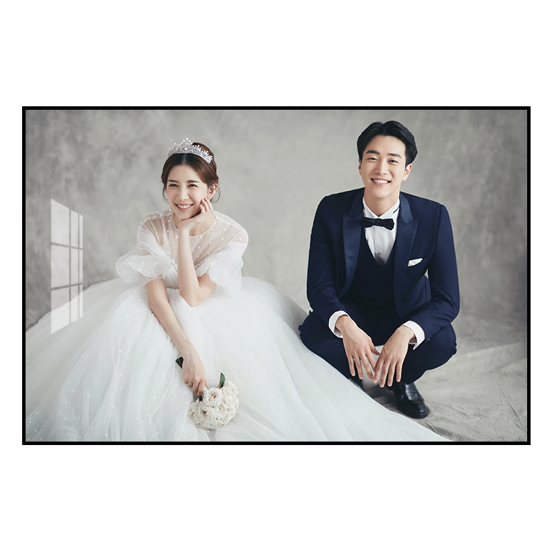 婚纱照制作放大挂墙大尺寸照片定制结婚照做成相框三联全家福照片