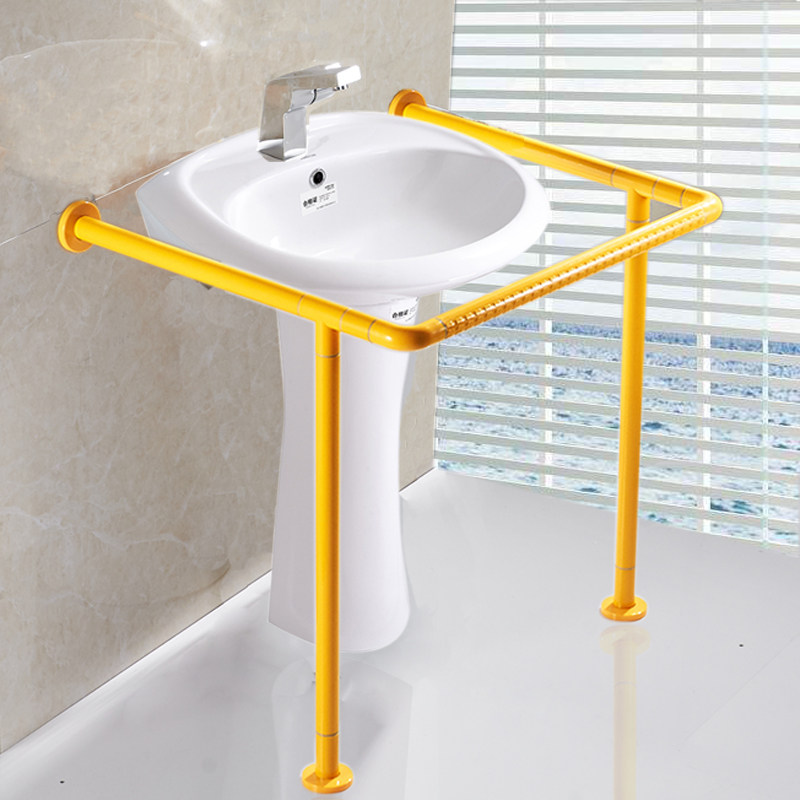 无障碍落地立柱洗手台盆洗脸面盆残疾人老人厕所浴室扶手
