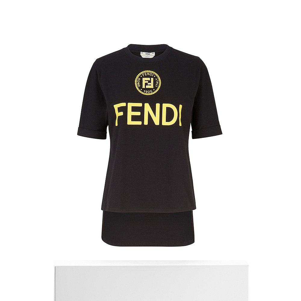 香港直邮fendi芬迪女士黑色棉质t恤潮流时尚fs7045a43af143y