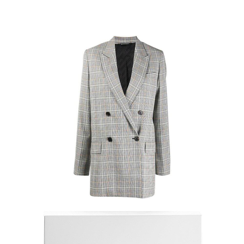 香港直邮潮奢givenchy纪梵希女士格纹双排西装外套风衣