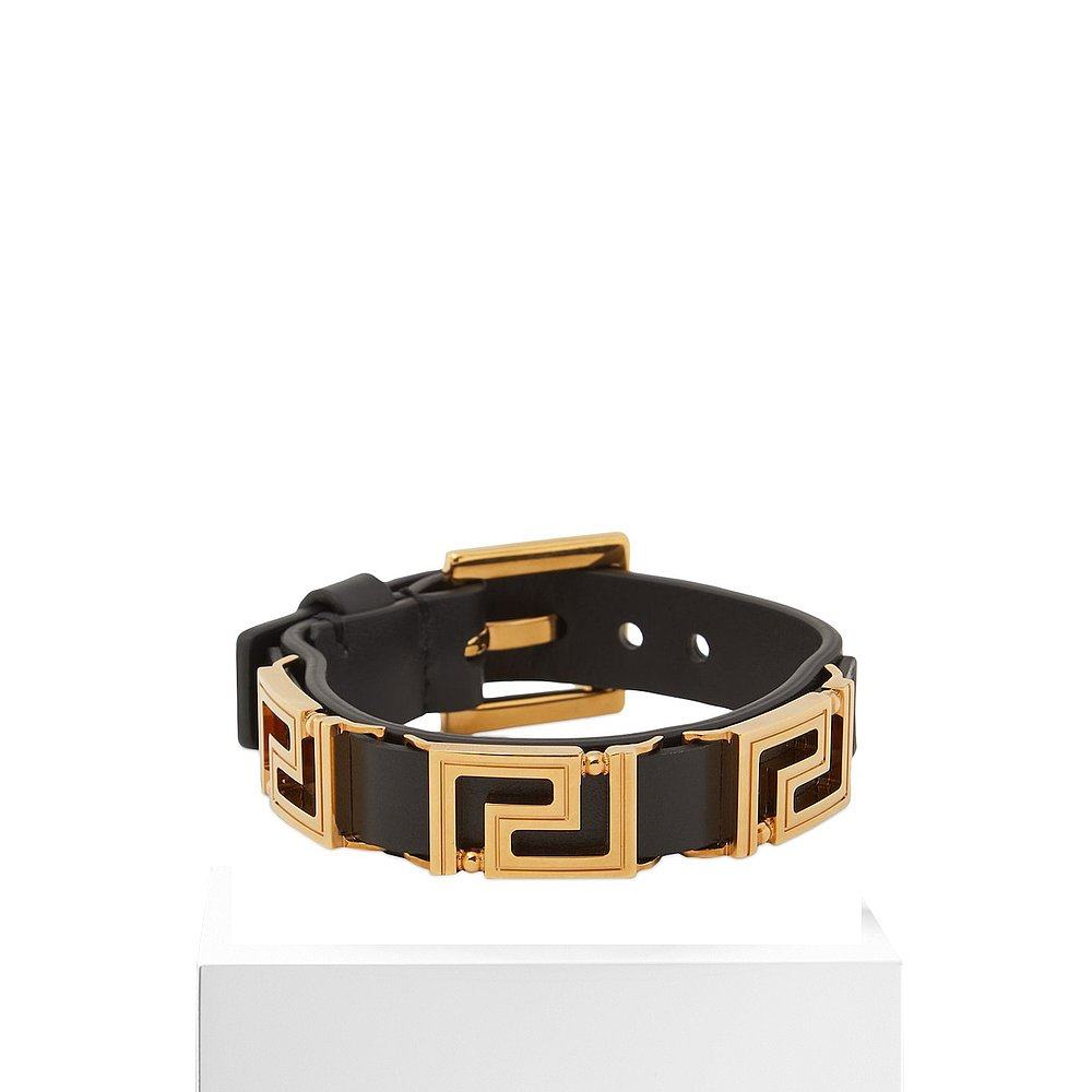 香港直邮潮奢versace女士希腊回纹皮革手链手链