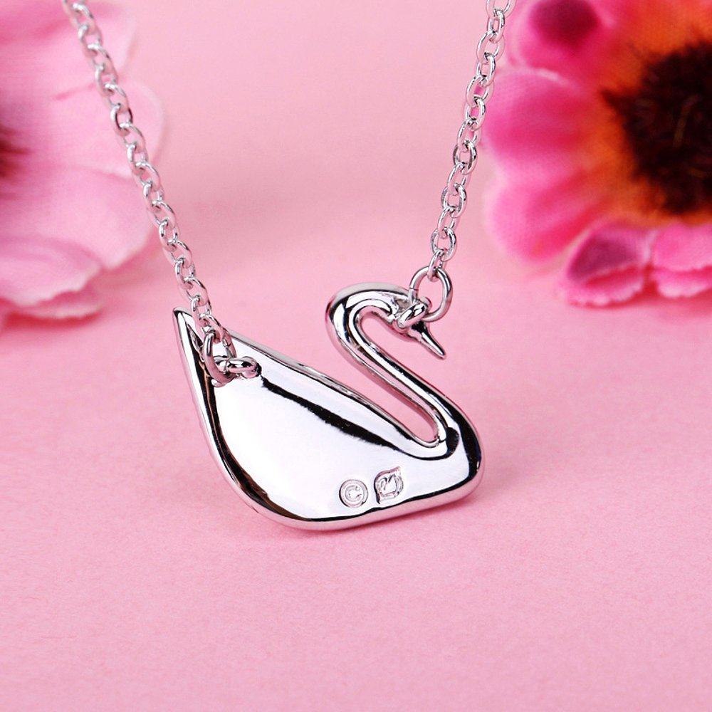 香港直邮swarovski施华洛世奇女士白色标志性天鹅吊坠5411791项链