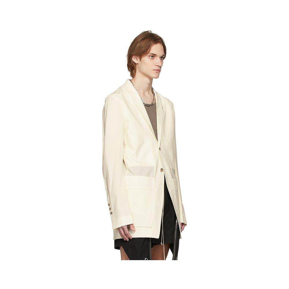 rickowens香港直邮潮奢男士米色lido西装外套商务正装西服