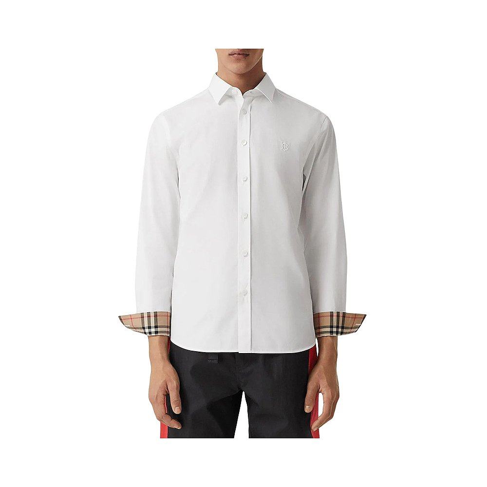 香港直邮burberry男士白色衬衫8032308衬衫