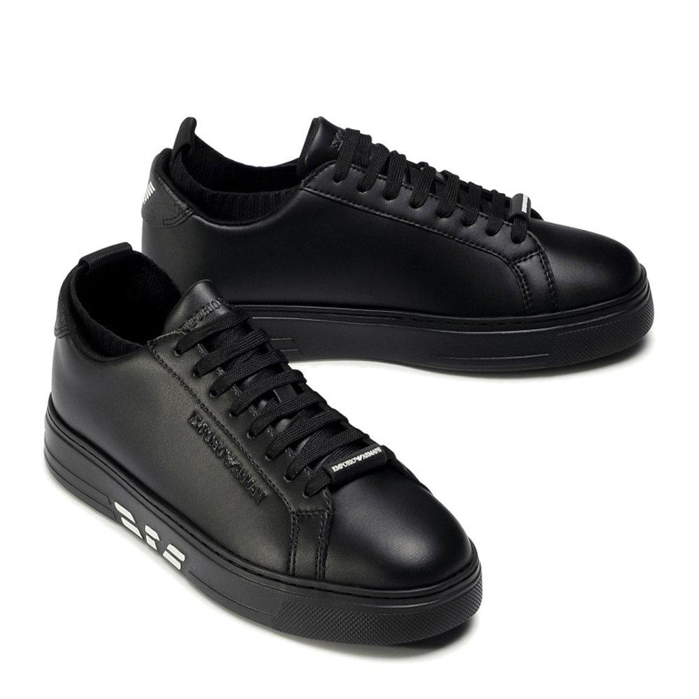 香港直邮emporioarmani安普里奥阿玛尼黑色男士运动鞋时尚休闲