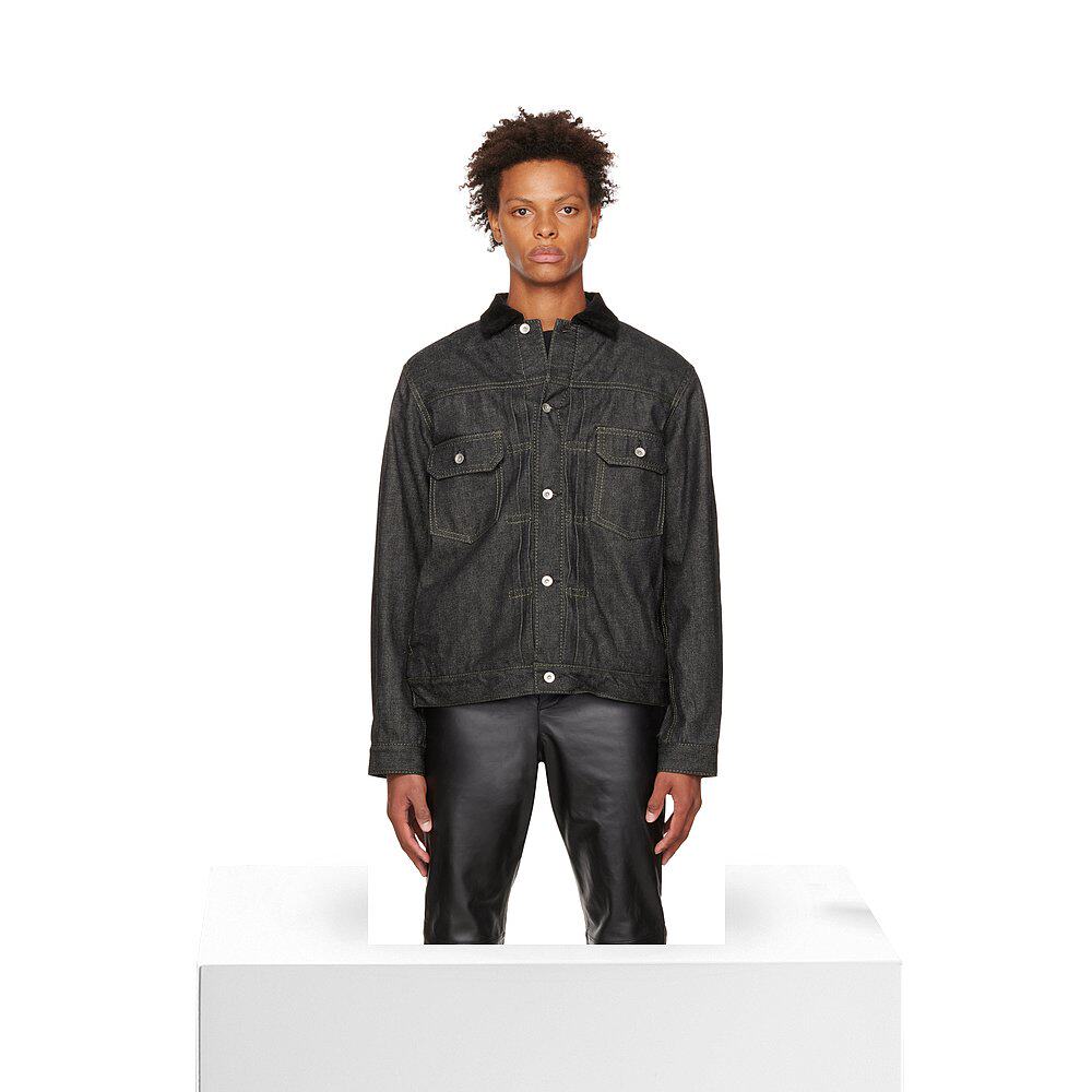 香港直邮潮奢sacai男士sacai黑色beyondexx联名牛仔夹克