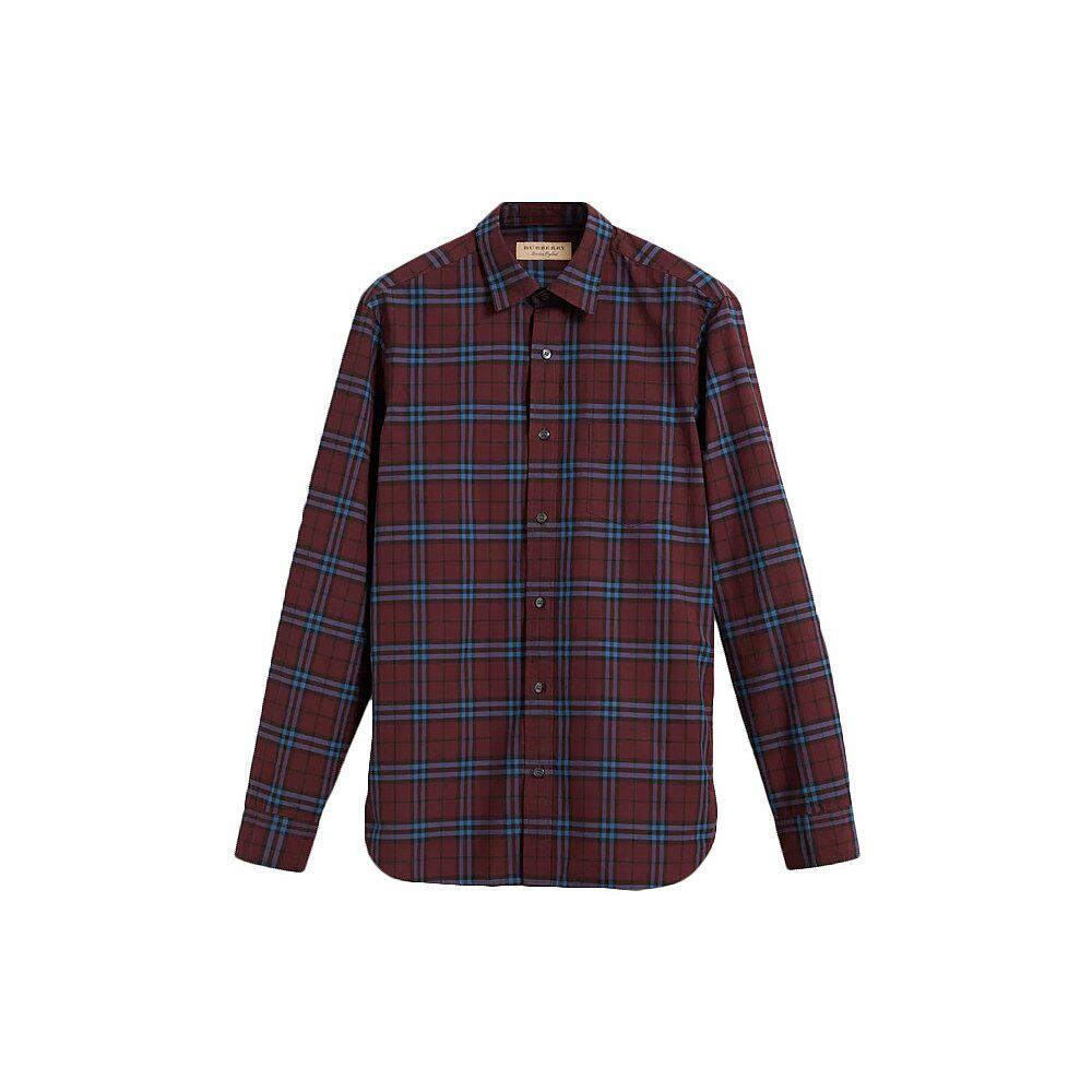 香港直邮burberry巴宝莉男士格纹短袖衬衫4066394衬衫