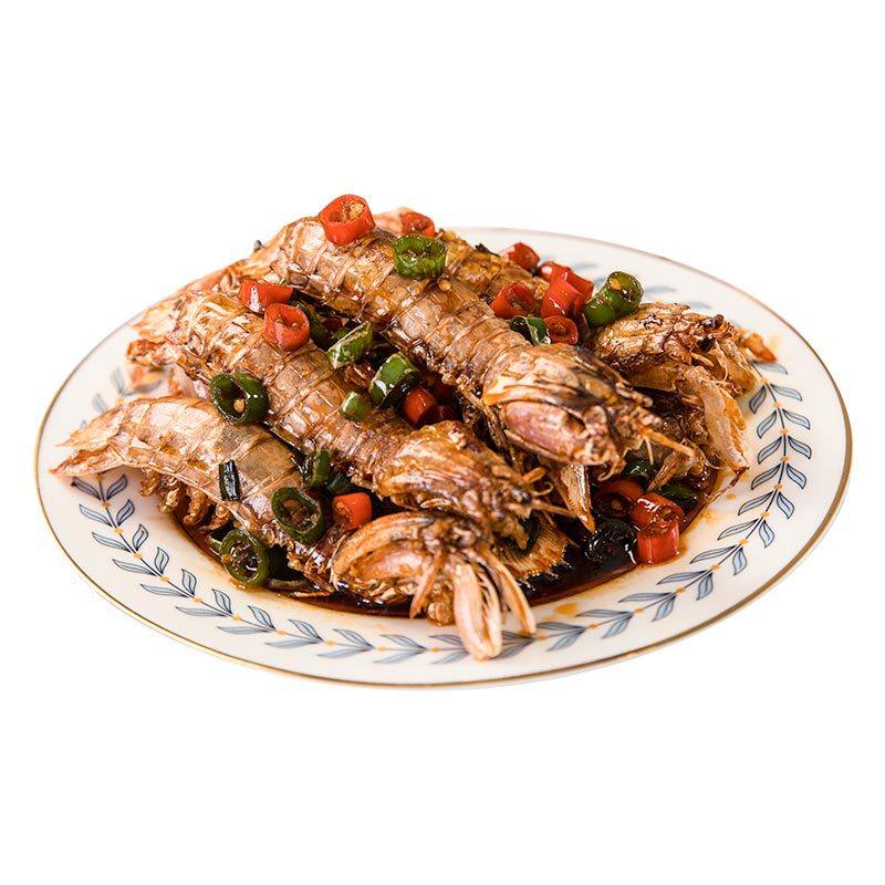 熟冻新鲜带壳爬虾香辣椒盐皮皮虾耙子虾姑螳螂虾类制品