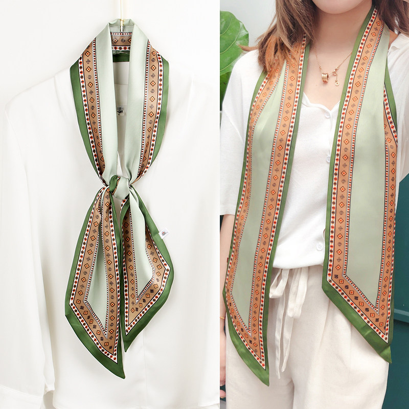 长条小丝巾女腰带百搭搭配衬衫秋冬款洋气时尚围巾冬季薄款搭西装